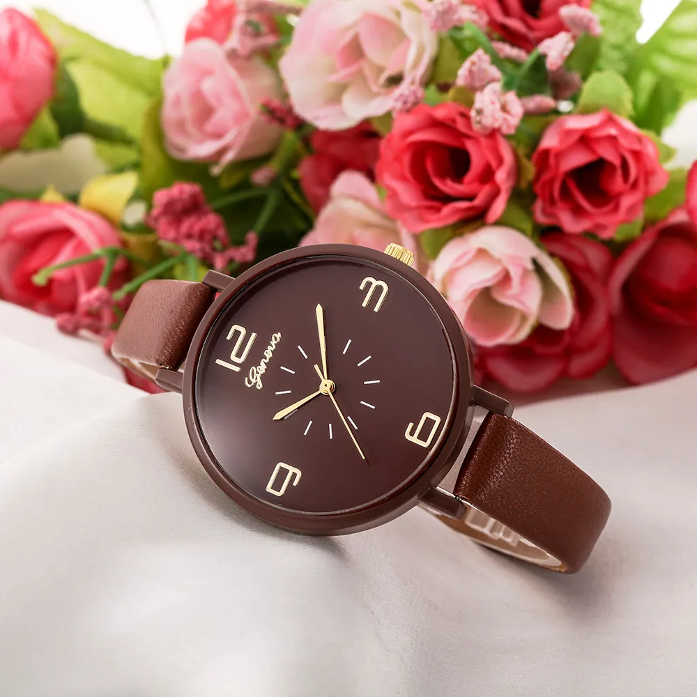 Женские часы Reloj Mujer с кожаным ремешком, повседневные Аналоговые кварцевые наручные часы, женские наручные часы Zegarek Damski Relogio Feminino