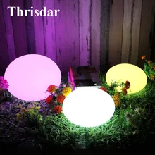 Thrisdar IP68 Водонепроницаемый плавающий плоский шар света 16 Цвет Перезаряжаемые бассейн вечерние праздничные огни Открытый Патио газон свет