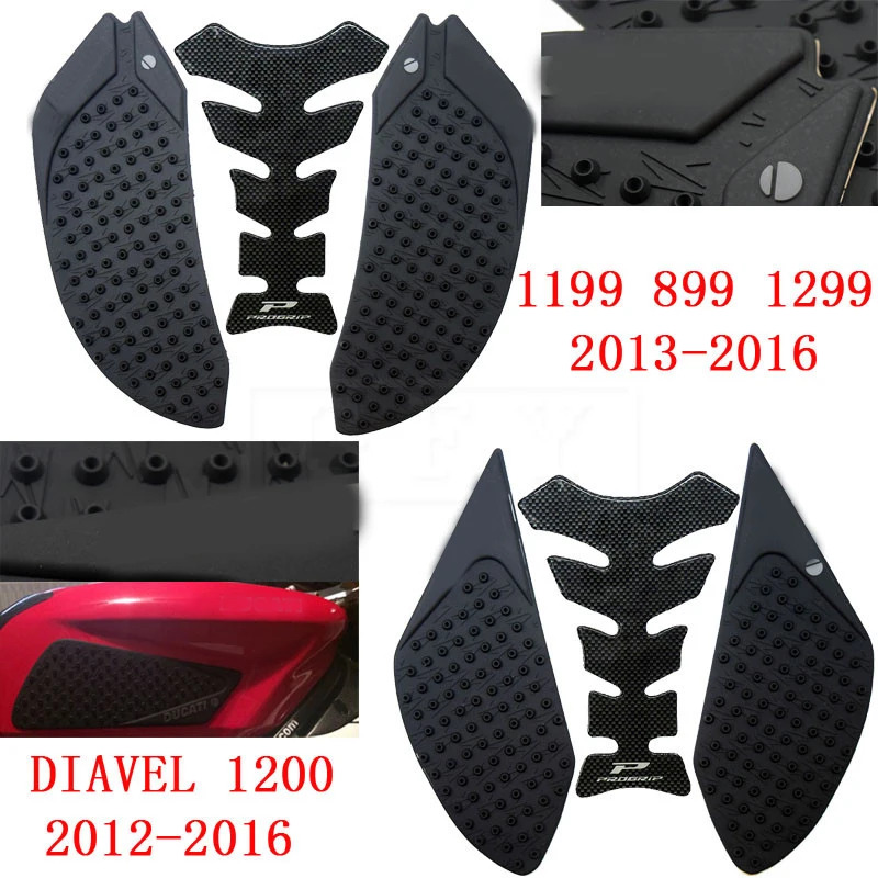 

For Ducati 899 959 1199 1299 PANIGALE 2013 to 17 2018 2019 Diavel 1200 2012-2016 Motorcycle Anti slip Tank Pad Stickers 3M Decal