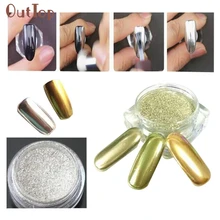 Pretty Lady 1 Box Gold Sliver Nail Glitter Powder Shinning Nail Mirror Powder Makeup Art DIY
