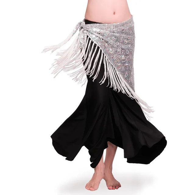 Hot Sale Free shipping New design shining embroidery sequins bellydance belt belly dance hip scarf with tassels:peacock patterns