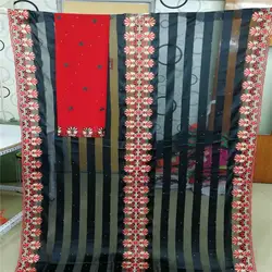 Шифоновая шелковая ткань с кружевом 2019 Высококачественная кружевная африканская сухая хлопковая кружевная ткань в нигерийском стиле