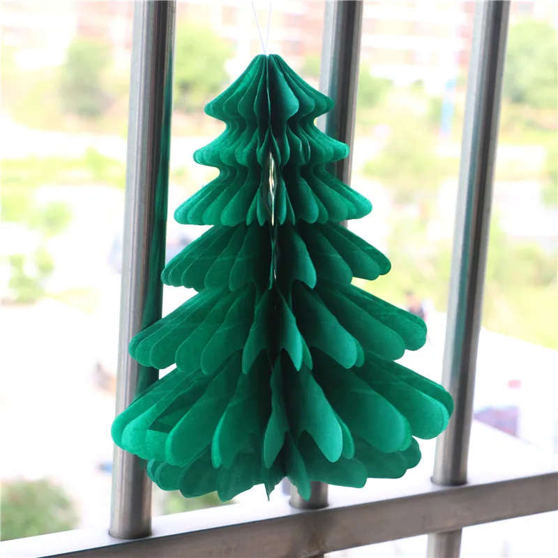 Handmade Christmas Trees Tissue Paper Trees Centerpiece Table