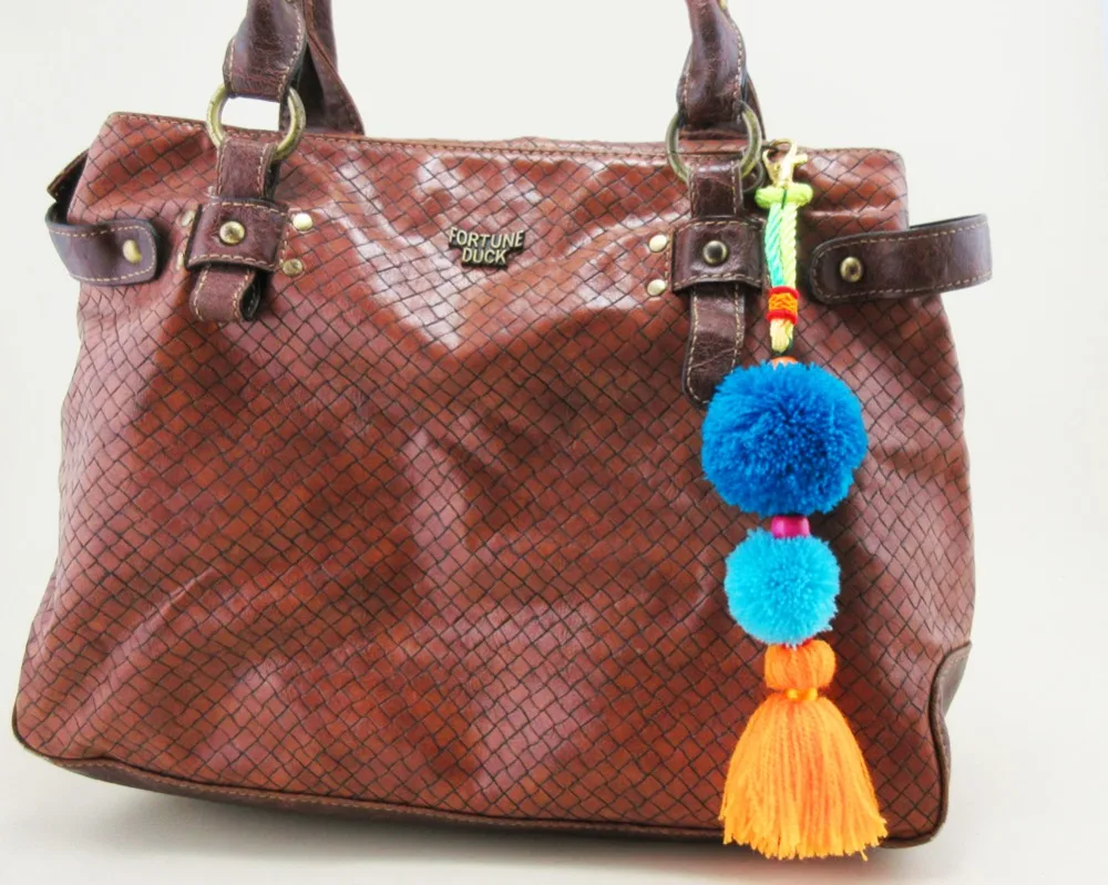 Handmade Bohemian Key Pom Charm Bag Hanger Trim Of Thai Handmade Bohemian Key Pom Charm Bag Hanger Trim Of Thai Indian Hmong Hippie Handbag Accessories Sp 002 In Parts From