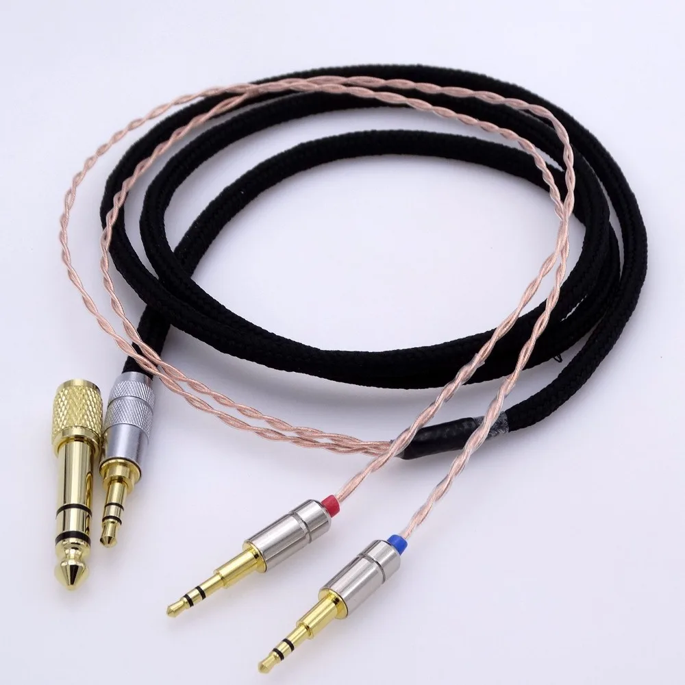 1,8 м 4 ядра 5N PCOCC с протектором Hifi кабель для наушников для Hifman HE1000 HE400S He400i HE-X HE560 Oppo PM-1 PM-2