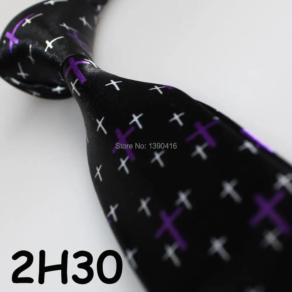 

XINCAI Cheap Sell ! Hot Sell ! 2018 Latest Style Fashion/innovative/Casual Black Cross pattern men Novelty party tie/Dance Club