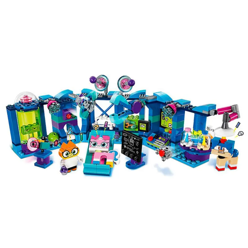 

In stock 11018 Cartoon Colorful TV Series Unikitty Cat Dr. Fox Laboratory Building Block Bricks Toys Compatible Legoings