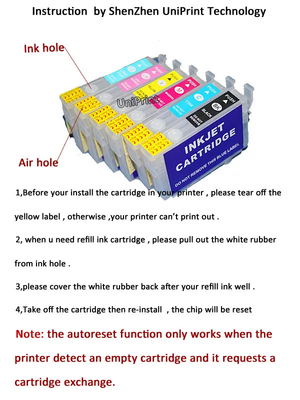 T0781-T0786 10 комплектов заправляемые чернильные картриджи для epson artisan 50 R280/R260/R380 RX580/RX680/RX595