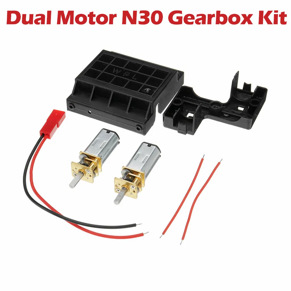 

Dual Motor N30 Deceleration Gearbox Kit for WPL C14 C24 C14K C24K 1:16 RC Car toys for children High Quality RC Car Parts