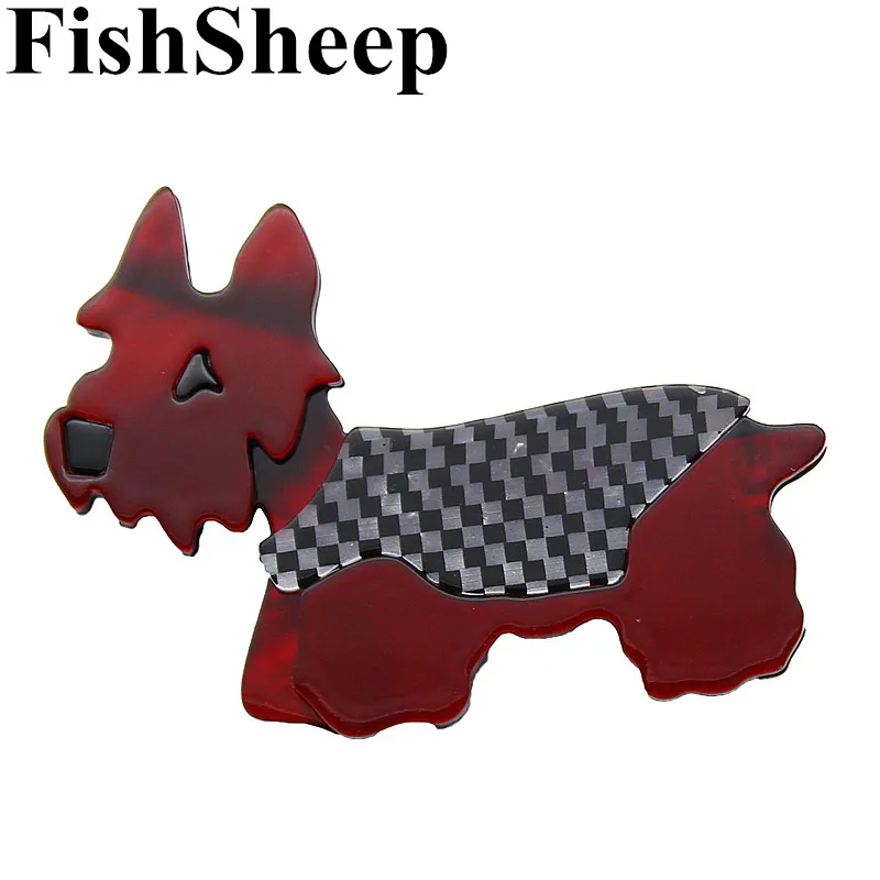 FishSheep Новинка животное Акриловые Броши для женщин Смола мультфильм корги собака брошь булавки шарф бак одежда аксессуары ювелирные изделия