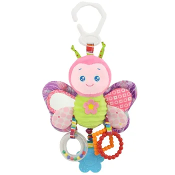 

Kids Baby Hanging Ring Toys Cartoon Animal Print Rattle Crib Bedding Hanging Stroller Infant Toys Teether Stuffed Doll Gifts