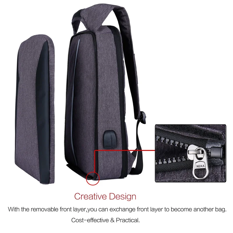 XQXA 17," тонкий рюкзак для ноутбука женские/мужские деловые сумки с usb зарядным портом водостойкий школьный рюкзак для колледжа рюкзаки