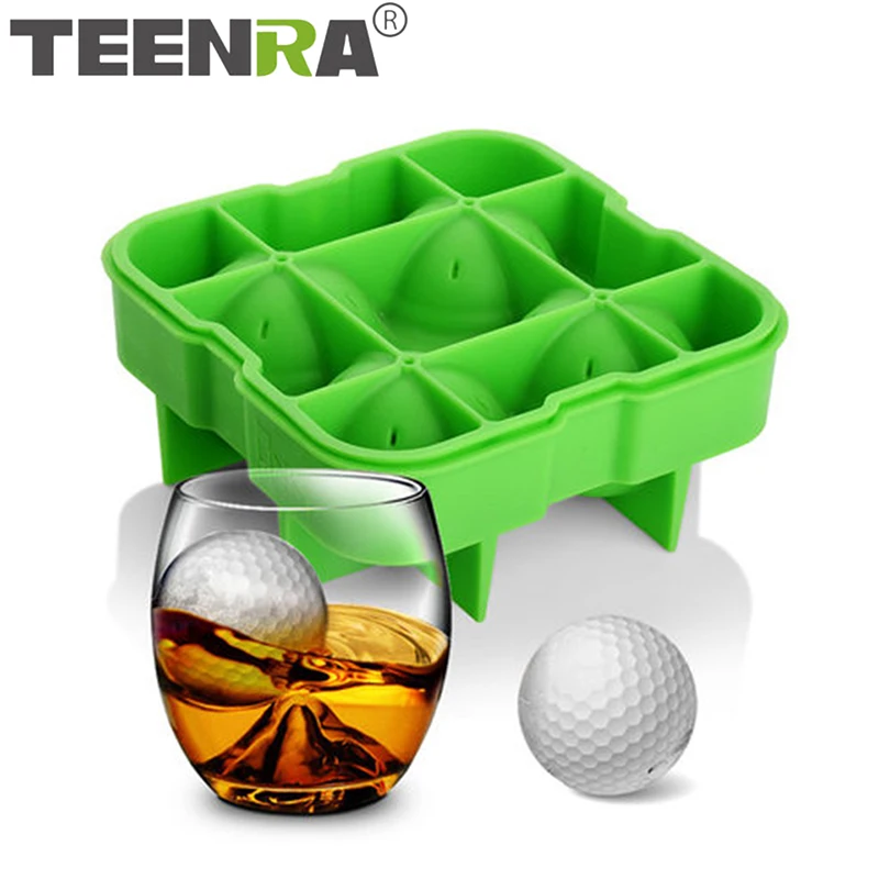 

TEENRA Round Silicone Ice Cube Tray Mold Ball Golf Shape Ice Ball Maker Household Use Kitchen Accessories