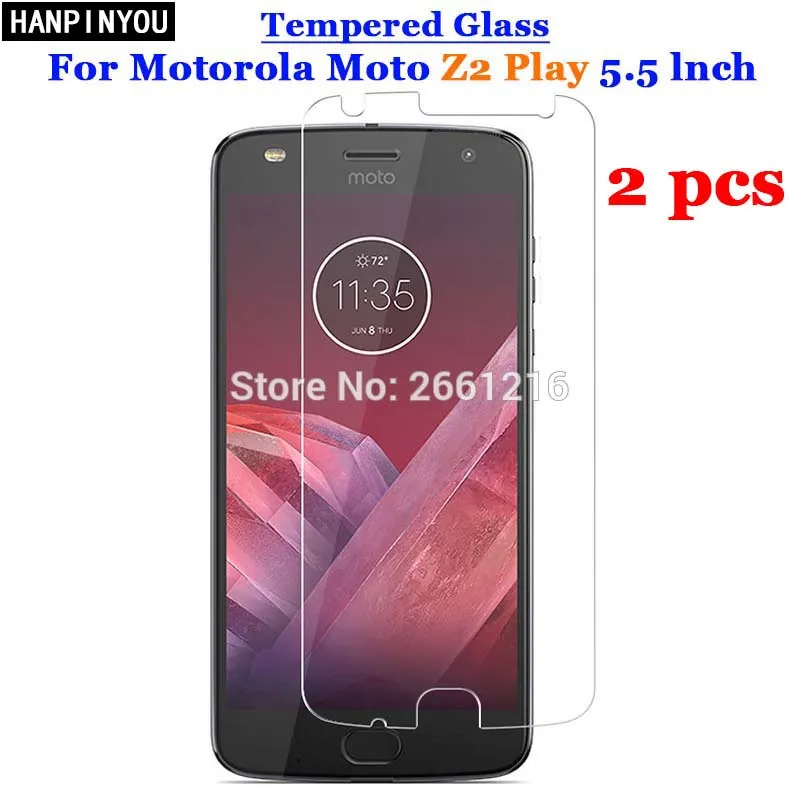 

2 Pcs/Lot For Motorola Moto Z2 Play Tempered Glass 9H 2.5D Premium Screen Protector Film For Motorola Moto Z Play 2 2nd Gen 5.5"