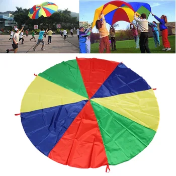 

2M/6.5FT Childrens Play Rainbow Parachute Outdoor Game Exercise Sport