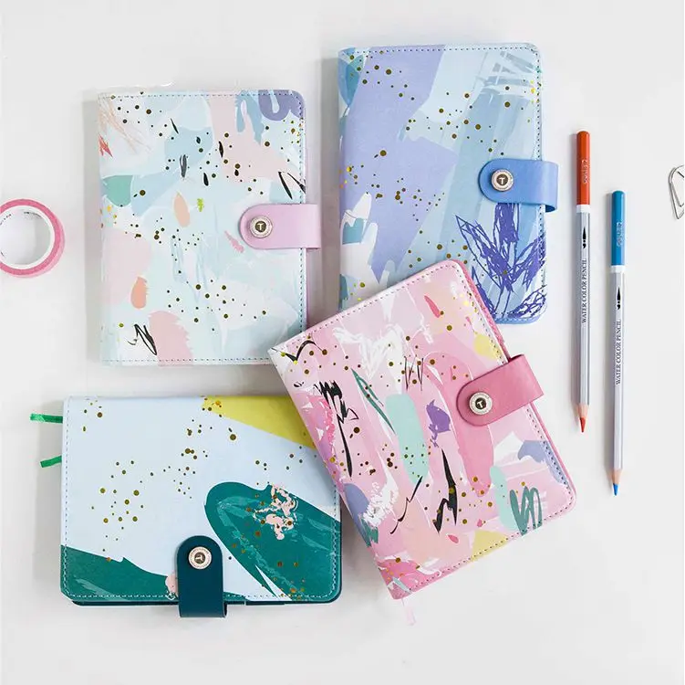 

Creative Art Fashion A6 Journal Planner Book Weekly+Monthly+Daily Page+Blank Paper PU Leather Diary Notebook Gift Free Shipping