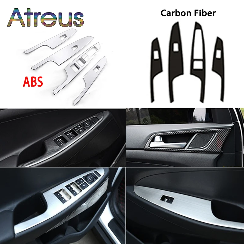 Для hyundai Tucson, аксессуары, дверная чаша, стеклоподъемник, переключатель, панель, рамка, полоса, авто стиль, наклейки