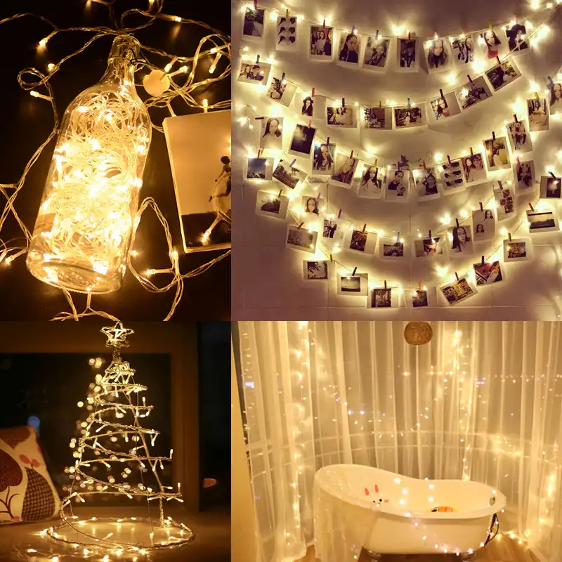 100 LEDs Decorative Fairy String Lights 8 Lighting Modes Wedding Party Waterproof Ice Light for Outdoor Indoor Wall Decoration