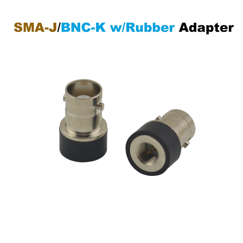 SMA-J (SMA Male)/BNC-K (BNC Female) jack with Black Rubber RF Adapter 2