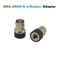 SMA-J (SMA Male)/BNC-K (BNC Female) jack with Black Rubber RF Adapter 2