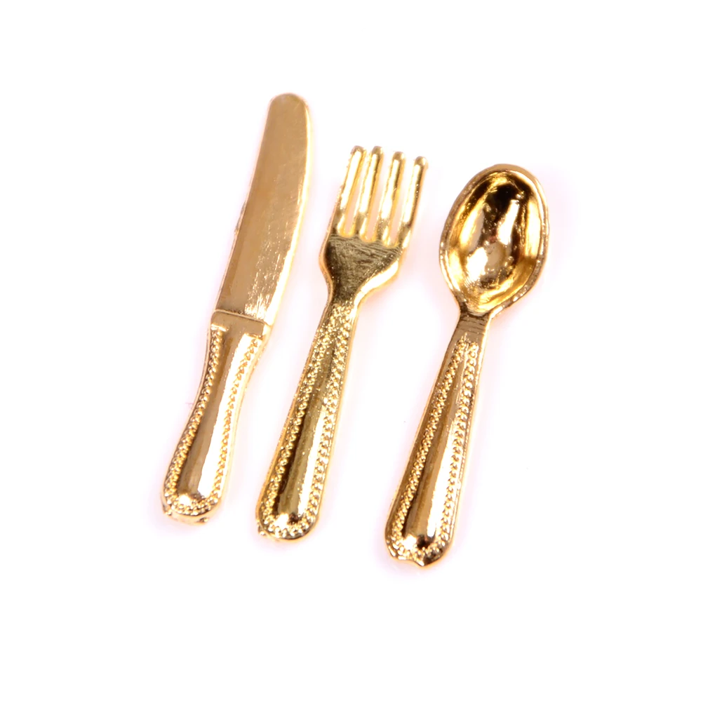 Doll Accessories Plush Doll Accessories Doll Clothes Accessories Dollhouse Violin Crafts 11/12Pcs/set Vintage Dollhouse Miniatures Tableware Mini Cutlery Knife Fork Spoon Childrens Toy For Doll House Decor