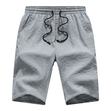 Однотонные мужские шорты с скрытым задним карманом плюс размер 4XL летние пляжные х/б мужские Шорты повседневные Простые мужские шорты с боковыми карманами