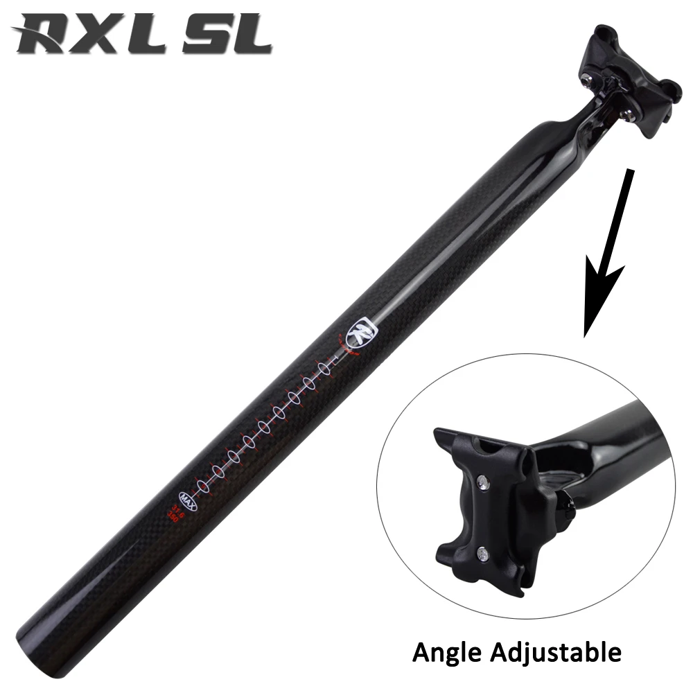 RXL SL Bicycle Mtb Seat Post Carbon 27.2/30.8/31.6mm Road Bike 3K Glossy Accessories Zero Offset All Seatpost | Спорт и развлечения