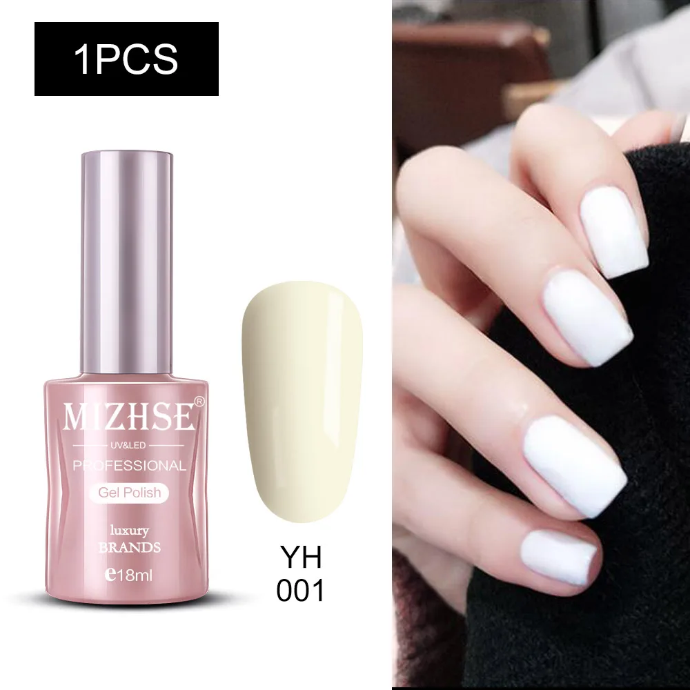 YH001 MIZHSE Гель-лак для ногтей UV Vernis Полупостоянный праймер верхнее покрытие 18 мл для маникюра геллак Полупостоянный гибридный дизайн ногтей - Цвет: YH001