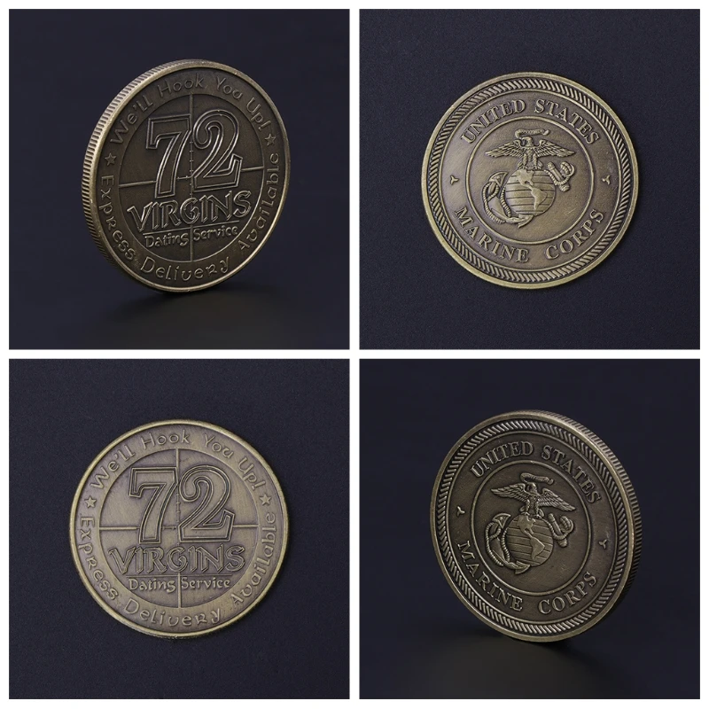 Памятная монета Американский 72 девственницы морской корпус коллекция искусство подарок сувенир