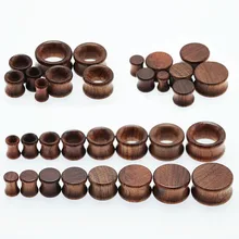 2 шт модные беруши из дерева, тоннели, седло, ушные датчики 6 мм-20 мм, Твердые Полые пирсинг, ювелирные изделия для мужчин и женщин, расширители