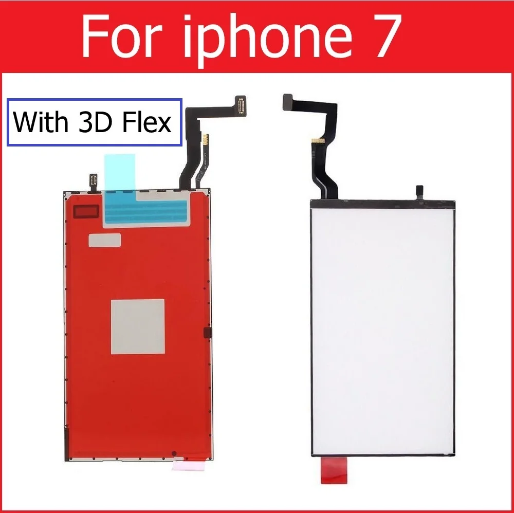 ЖК-дисплей с подсветкой панель для iPhone 6S 7 8 Plus Подсветка ЖК-экрана пленка с 3D сенсорной функцией гибкий кабель Замена - Цвет: For i7 with 3D