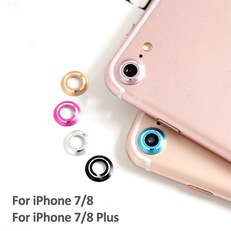

For iPhone 8 7 Plus Metal Rear Lens Protective Ring Camera Lens Protector Guard Circle Cover For iPhone 7 8