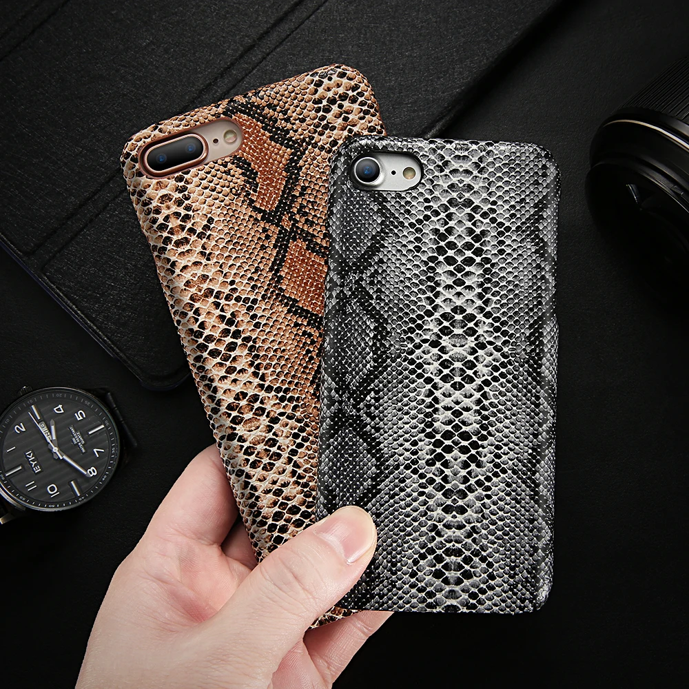 KISSCASE змеиная кожа чехол для iphone 6Plus 10 7 8 6s Ретро тонкая змея крокодил XR X XS Max задняя