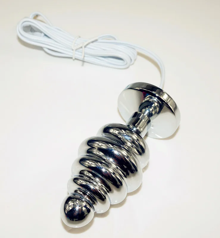 Electric wave physical shock font b dildo b font therapy device metal butt plug breast stimulation