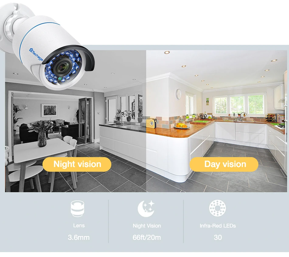 Techage 4CH 1080P 48V POE NVR CCTV система безопасности 1080P 2MP аудио ip-камера Открытый ИК ночного видения P2P комплект видеонаблюдения