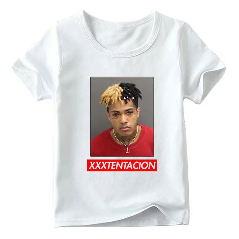 Xxxtentacion/забавная футболка для мальчиков с принтом героев мультфильмов Лето, Camiseta, белые топы для маленьких девочек от 2 до 10 лет, детская одежда, HKP2420