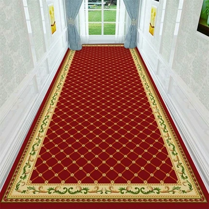 Carpet2 Роскошный длинный ковер Ретро персидский стиль лестничный ковер для дома Прихожая Коридор ковер диван журнальный столик нескользящий коврик - Цвет: Carpet2