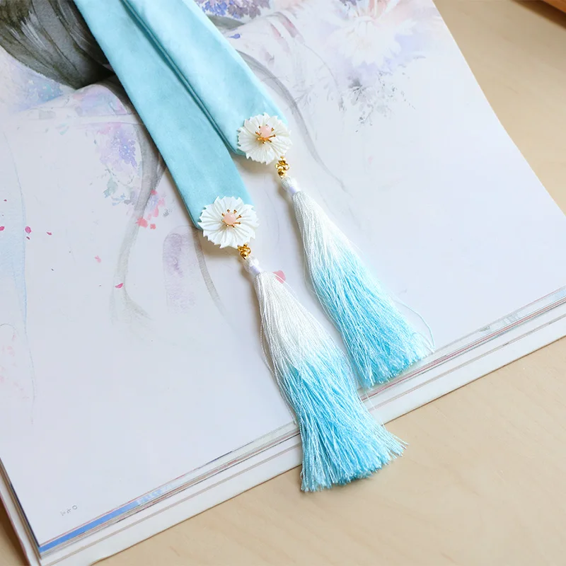 Костюм Hanfu, художественное восстановление древних способов, чистый, свежий и градиентный, кисточка, волосы, веревочная лента, веревка для шин