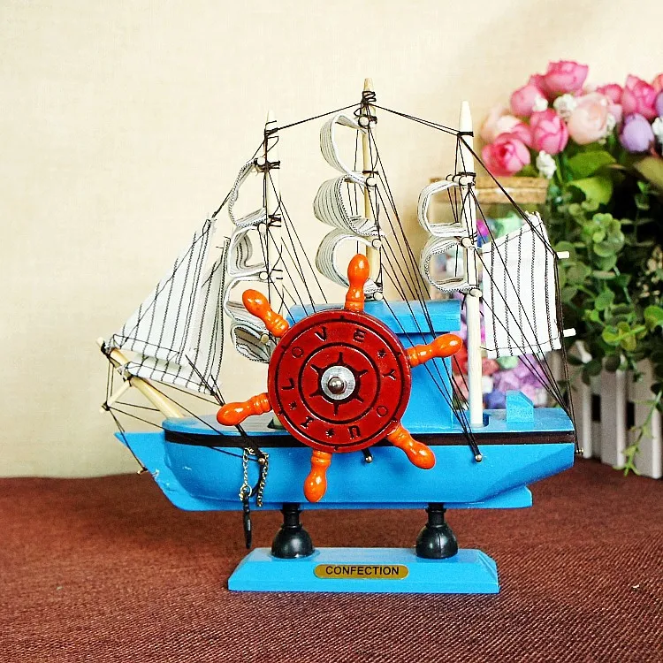 

Woody crafts sailing model with music box function sailboat model decoration ship home ornaments