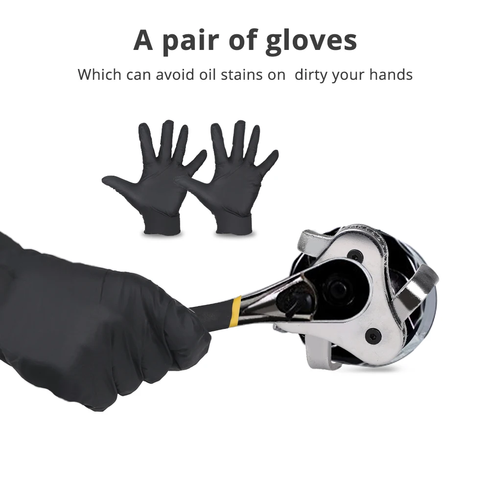 Three-Claw Oil Filter Removal Tool To Send Gloves Universal Adjustable Oil Filter Wrench 55-115mm Car Repair And Maintenance