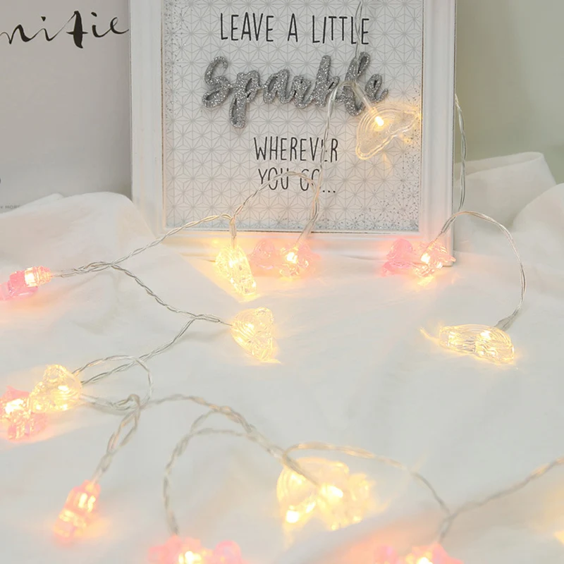 

1.5m 10 LED/3m 20 LED Rose Gold Cloud Design Copper Wire Led String Light Hoiliday Light for Bedroom Home Decor Battery Powered