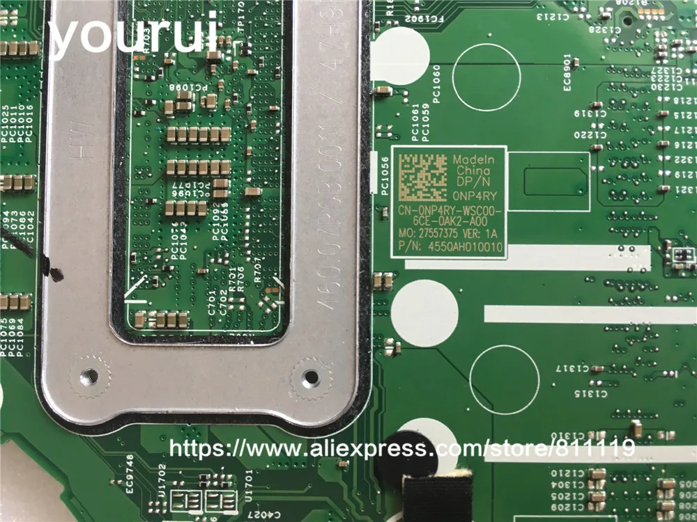 Yourui CN-0NP4RY NP4RY 0NP4RY для Inspiron 15 3568 для материнская плата 15341-1 91N85 с i3 6006U SR2UW
