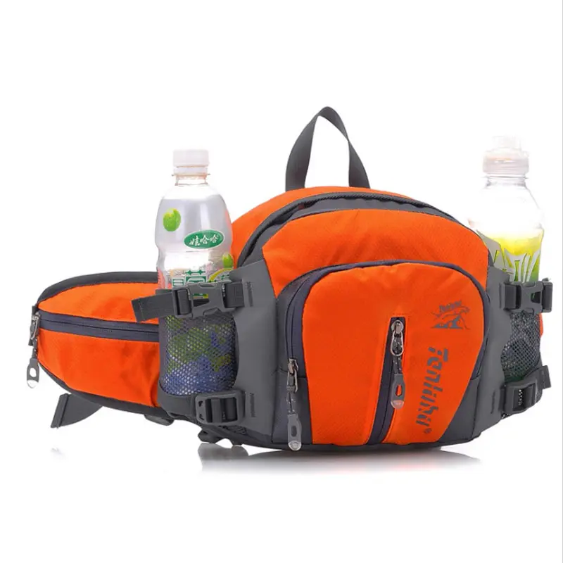 Большая вместительная Водонепроницаемая многофункциональная спортивная сумка для походов, для мужчин и женщин, Наплечная Сумка для бега, поясная сумка - Цвет: Orange