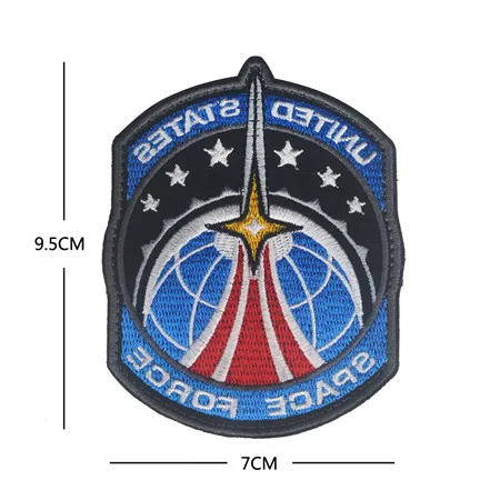 Соединенные Штаты космические силы армейский значок тактический боевой дух вышитые заплатки, Аппликации обруч и петля - Цвет: as picture