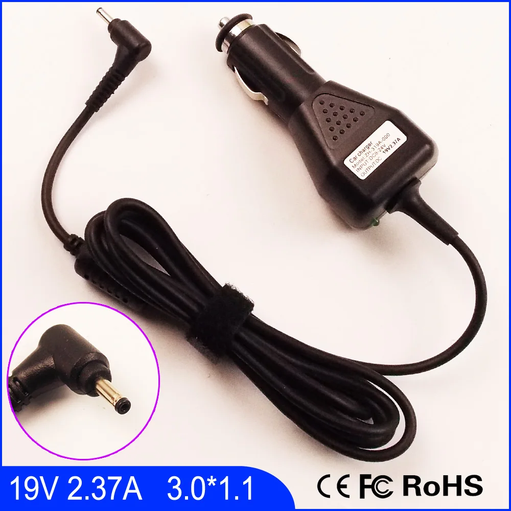 19V 2.37A Laptop Car DC Adapter Charger for ASUS ZenBook UX21 UX21E UX31 UX31E ADP-40TH B UX31K UX32 ADP-45AW N45W-01