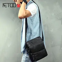 Aetoo ручной оригинальный кожаный повседневная сумка мужской кожаный мешок мужской мешок тенденции моды почтальон Пакет Для Мужчин