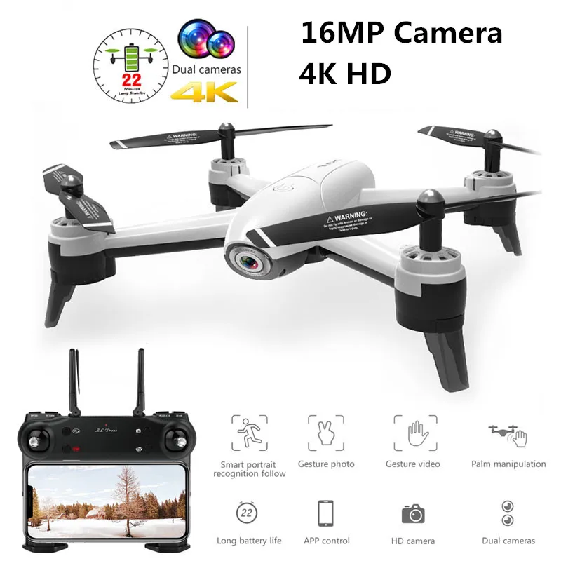 

New 4K Camera WiFi FPV RC Drone Optical Flow 1080P HD Dual Camera Aerial Video RC Quadcopter Aircraft Quadrocopter Toys Kid