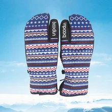 S-L зимние женские мужские перчатки для катания на сноуборде и лыжах ветрозащитные водонепроницаемые Нескользящие перчатки лыжные толстые флисовые теплые варежки перчатки