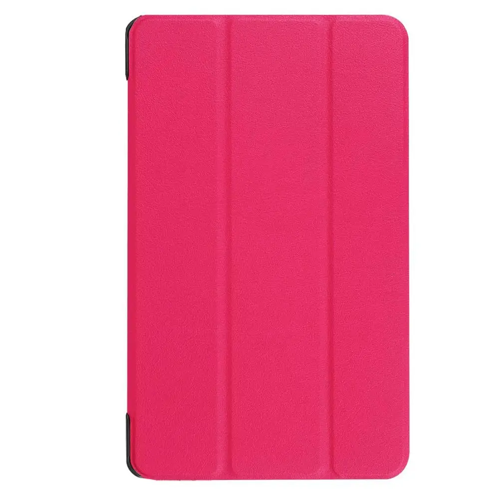 DeepFox чехол-подставка из искусственной кожи для samsung Galaxy Tab A 8,0 SM-T350 T355 P350 P355 чехол для планшета - Цвет: Розово-красный
