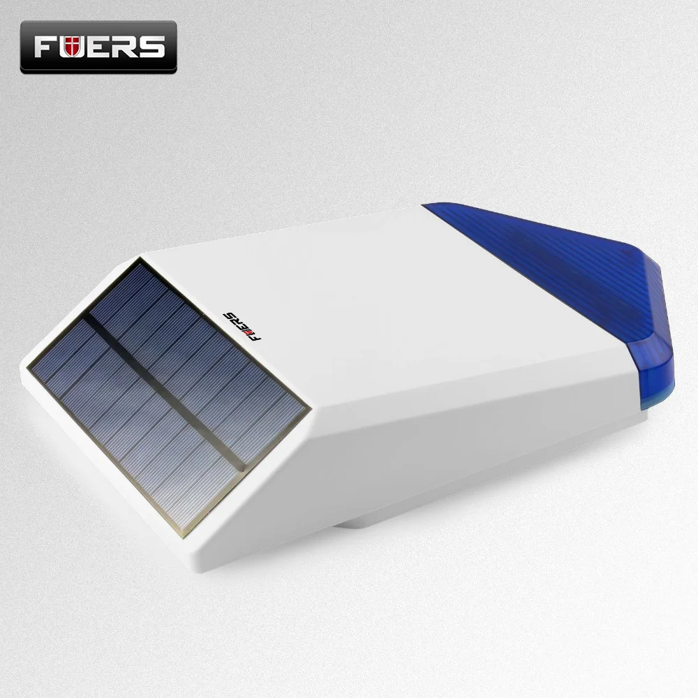 FUERS открытый Солнечная Сирена водонепроницаемый беспроводной сирена с охранной сигнализацией флэш-светильник для G18 G19 WG11 G90B Plus домашняя сигнализация